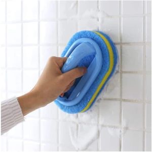 KOKSI Cleaning Brush for Bathroom Kitchen Bathtube Toilet All Purpose Sponge Brush with Ergonomic Handle (One Size, 1, Quantity)